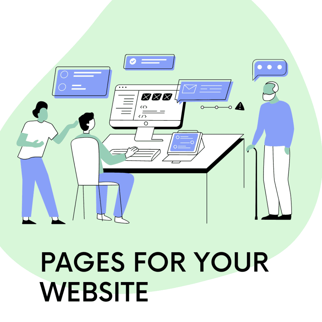what pages does an author website need
